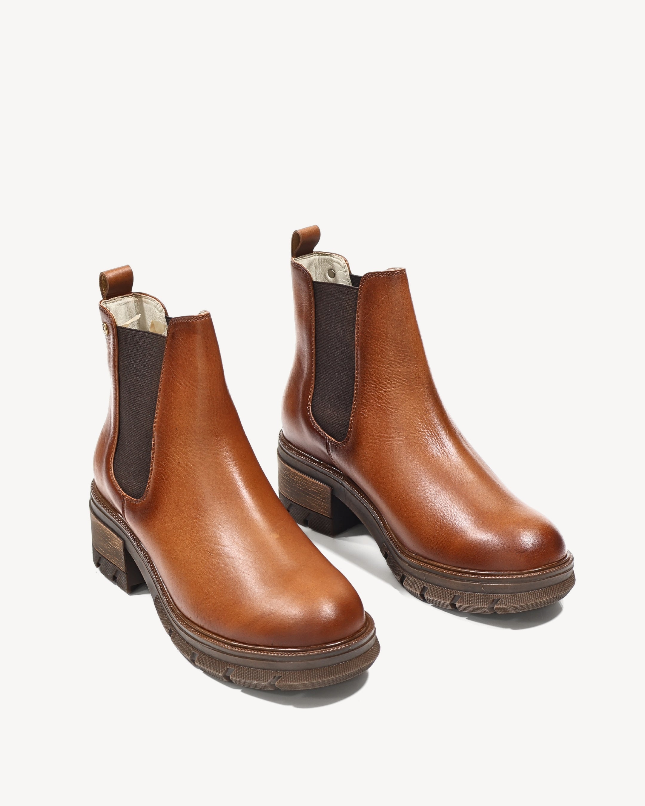 Botines Chelsea en Cuero Andalucía Miel