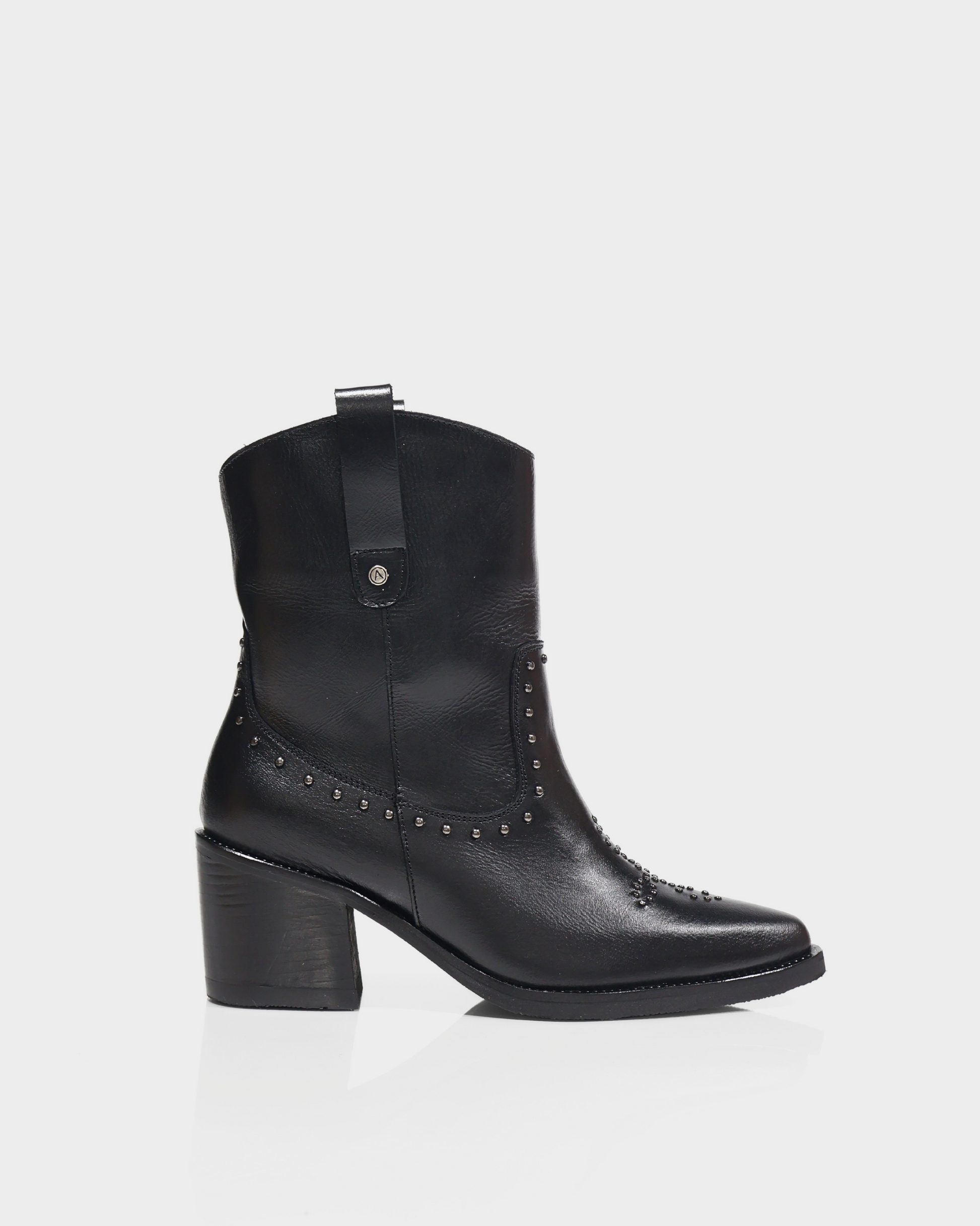 Botas Texanas en Cuero Aspa Negro