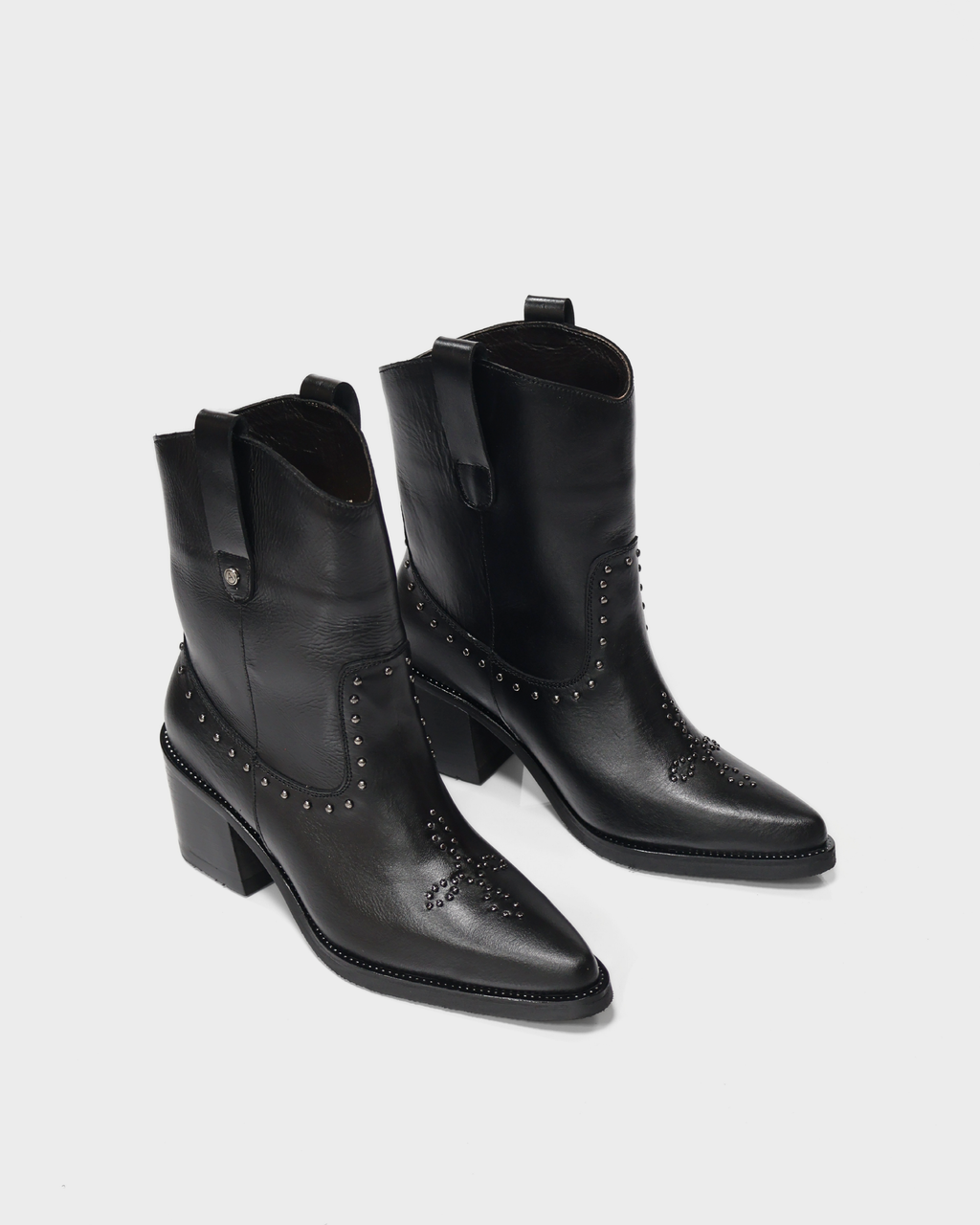 Botas Texanas en Cuero Aspa Negro