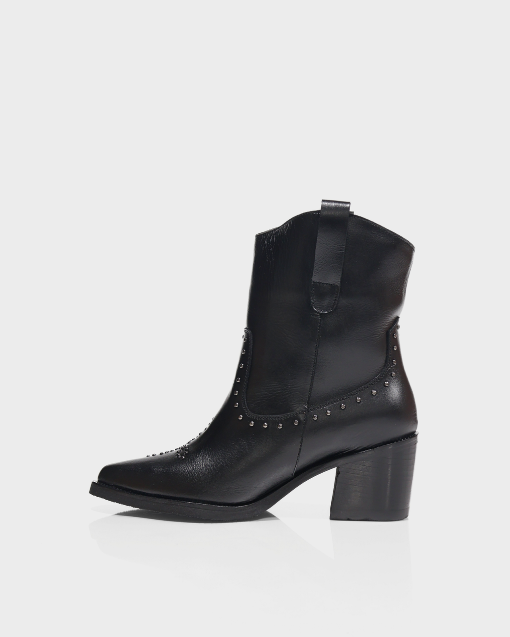 Botas Texanas en Cuero Aspa Negro