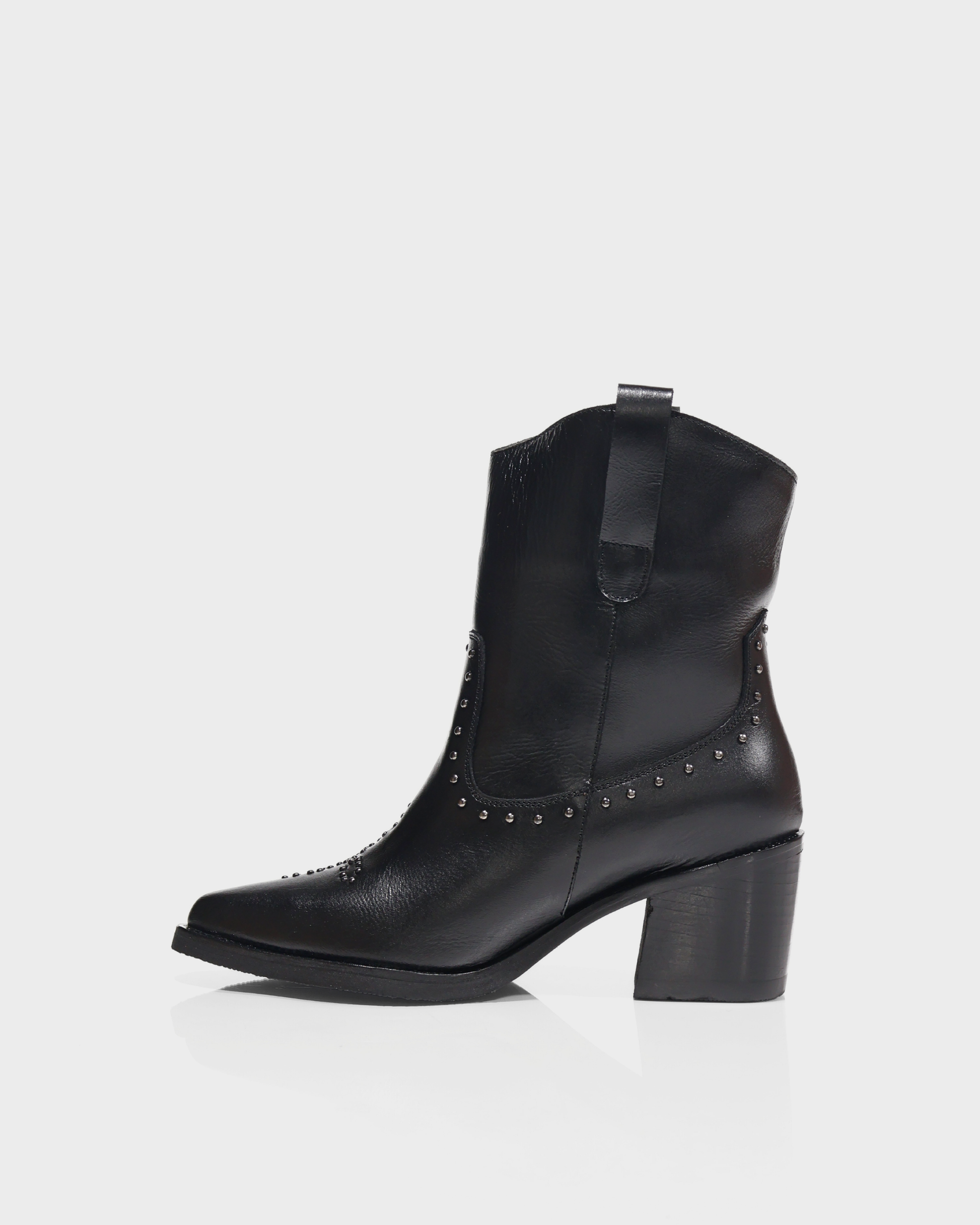 Botas Texanas en Cuero Aspa Negro