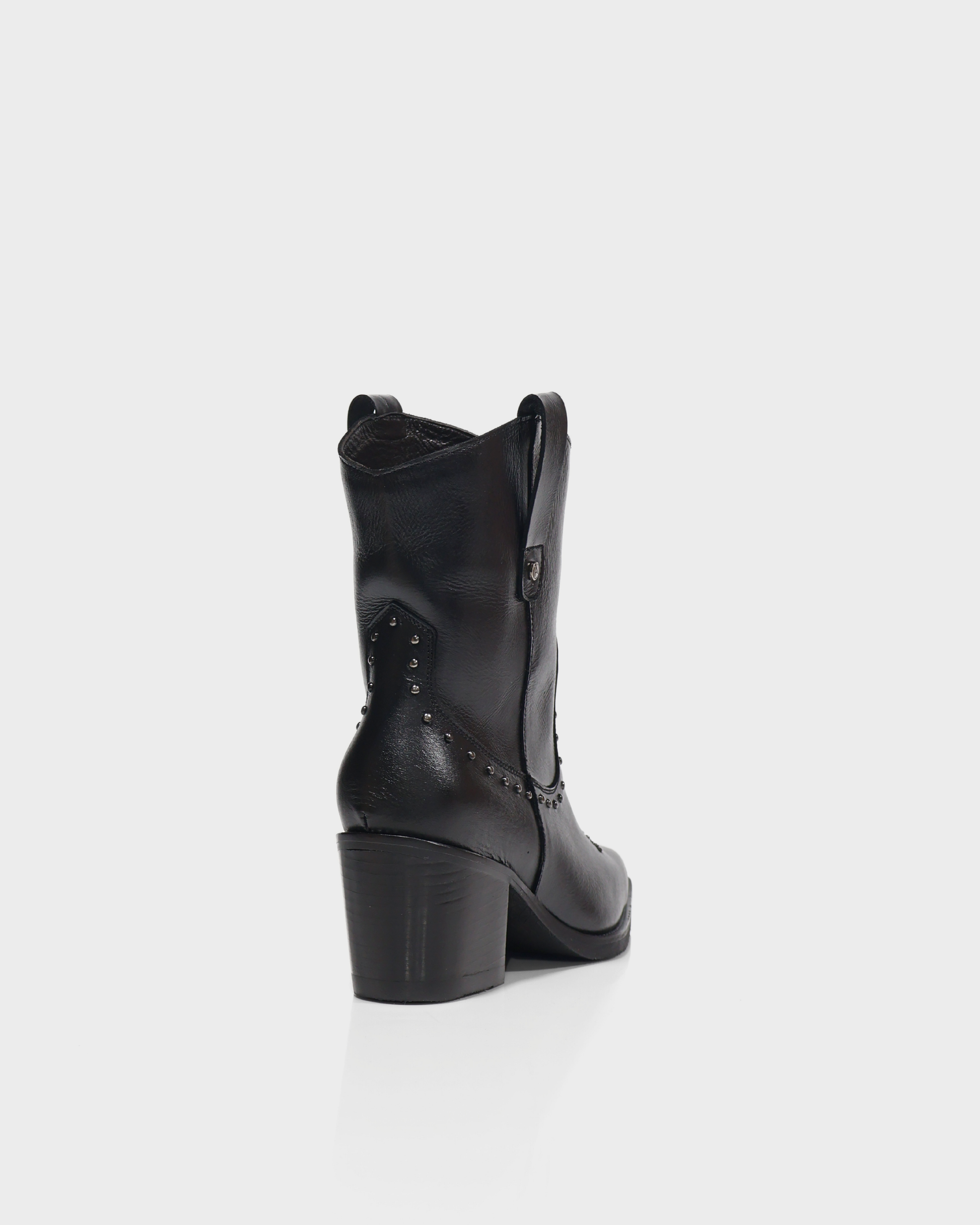 Botas Texanas en Cuero Aspa Negro