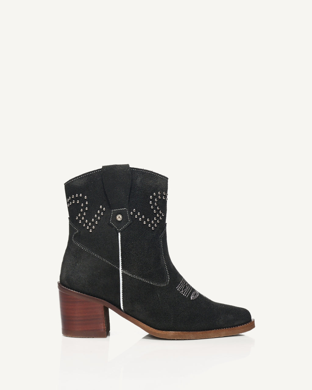 Botas Texanas en Cuero Carnaza con Taches Baylor Gris