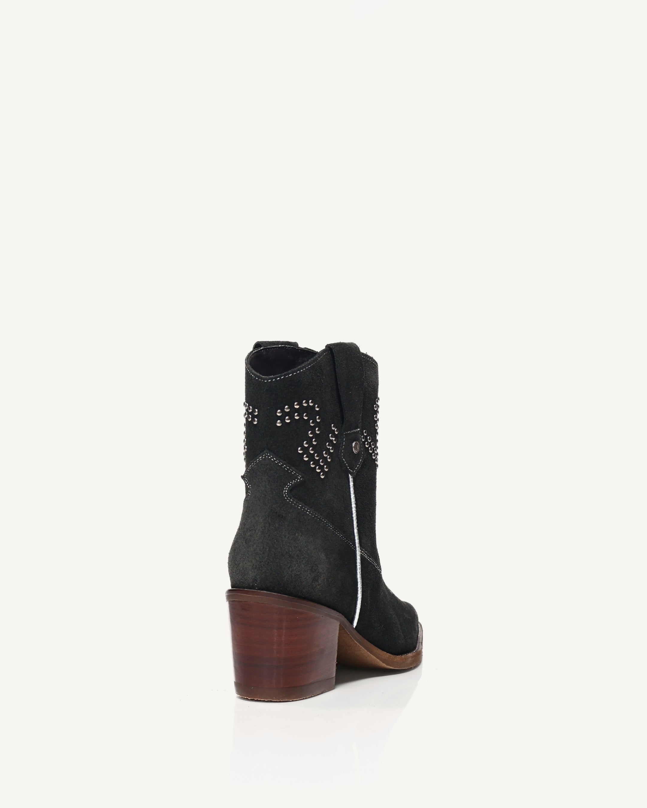 Botas Texanas en Cuero Carnaza con Taches Baylor Gris