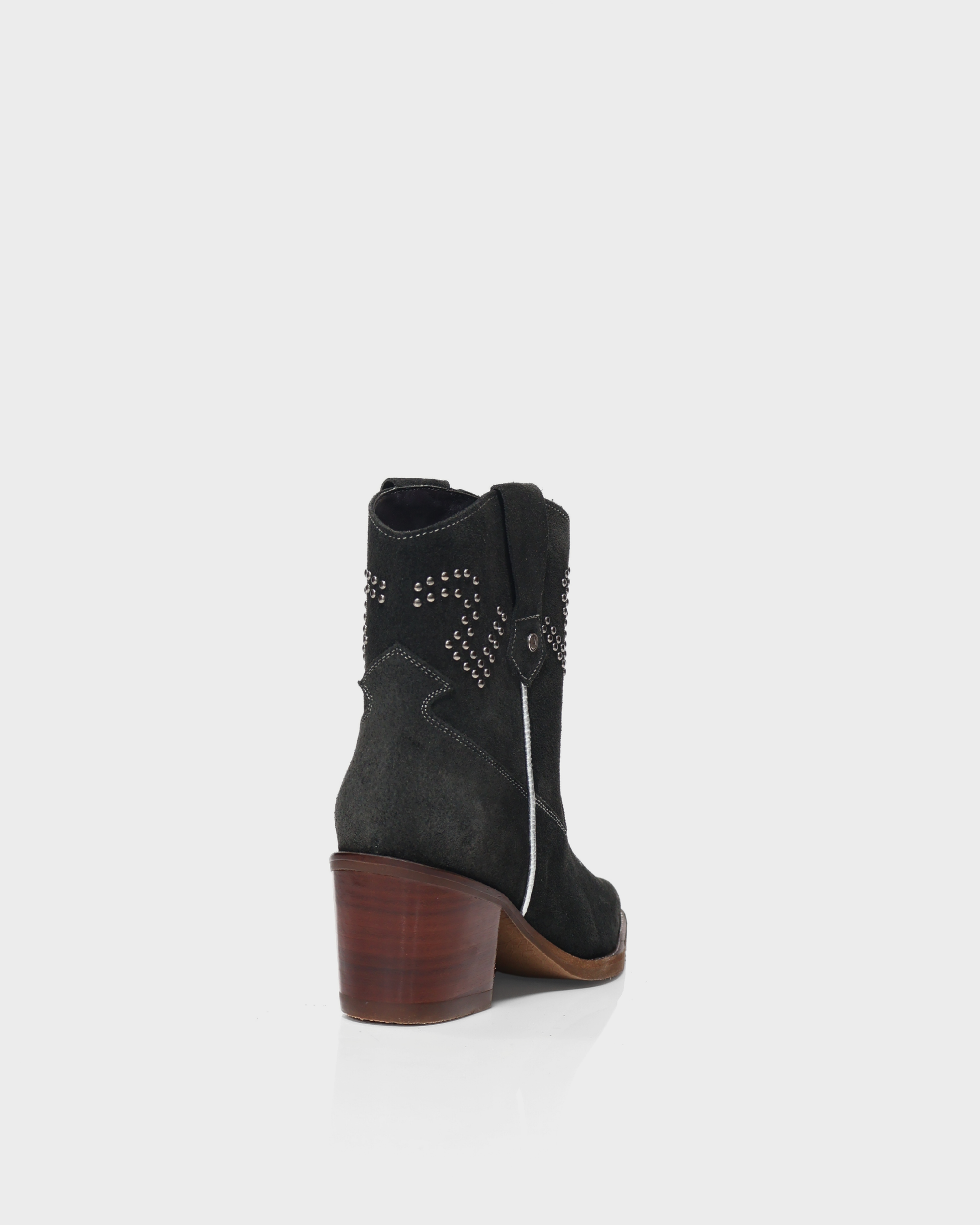 Botas Texanas en Cuero Carnaza Baylor Gris Carbón