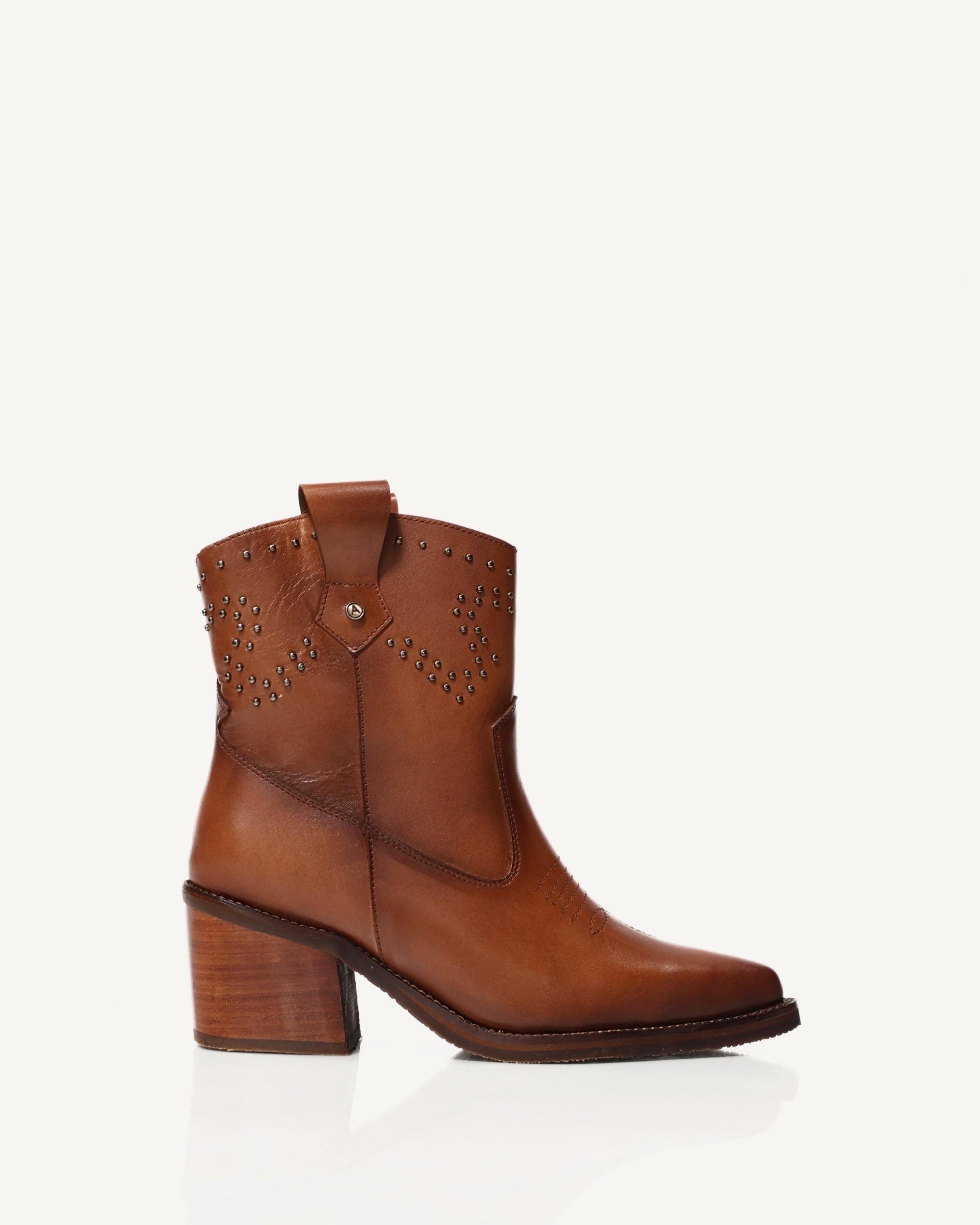 Botas Texanas en Cuero con Taches Baylor Miel