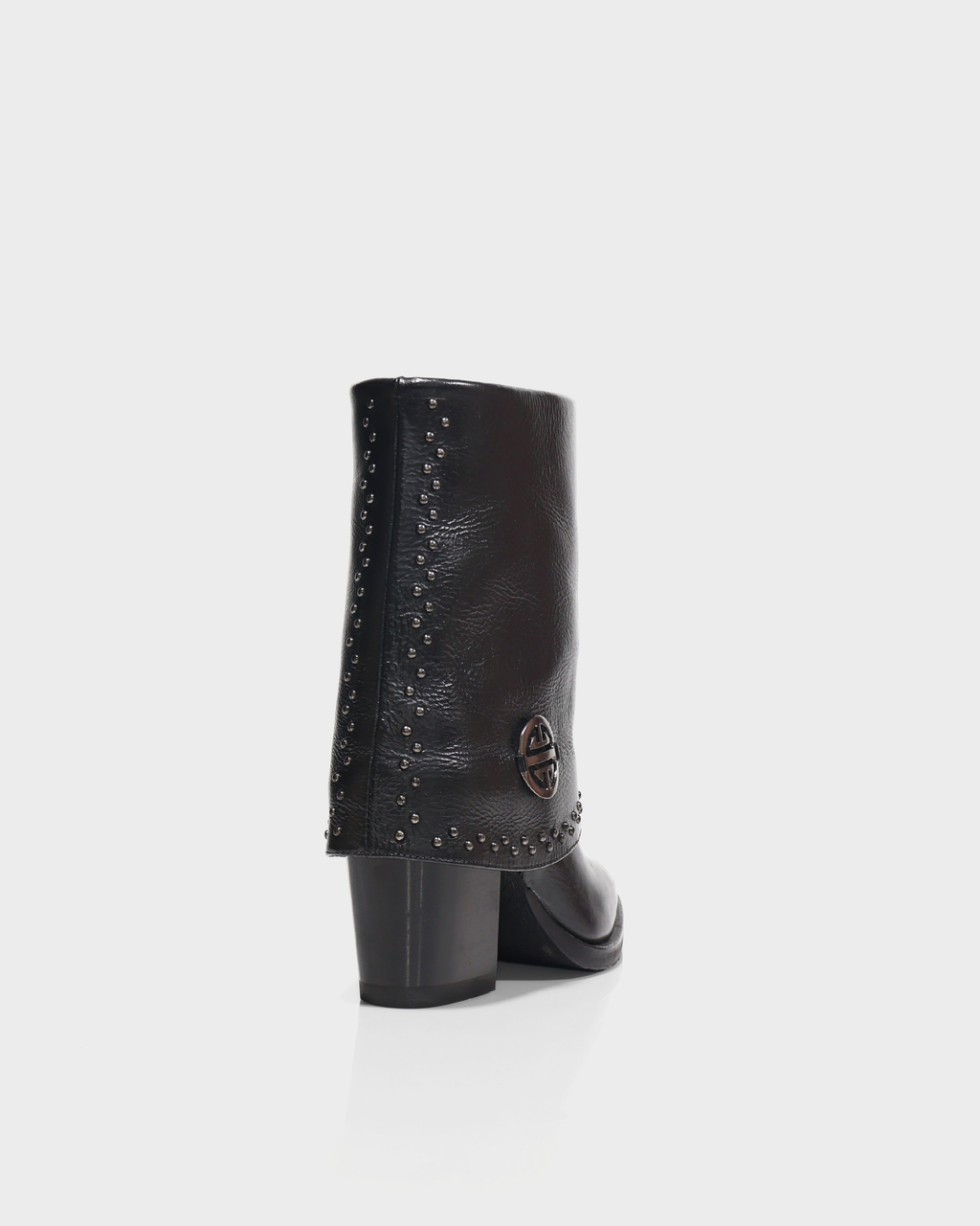 Botas Doble Capa en Cuero Borgoña Negro