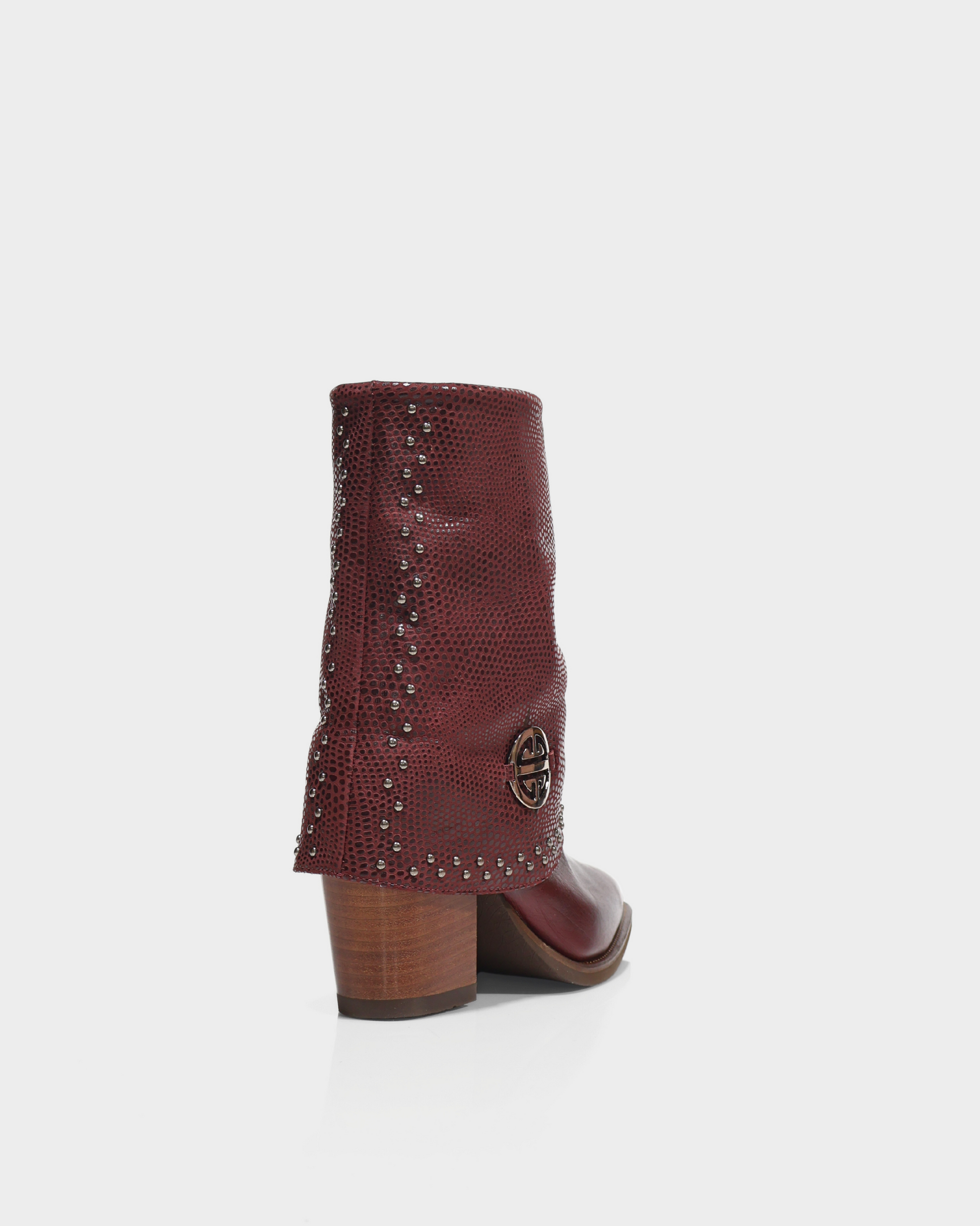 Botas Doble Capa en Cuero Borgoña Vino