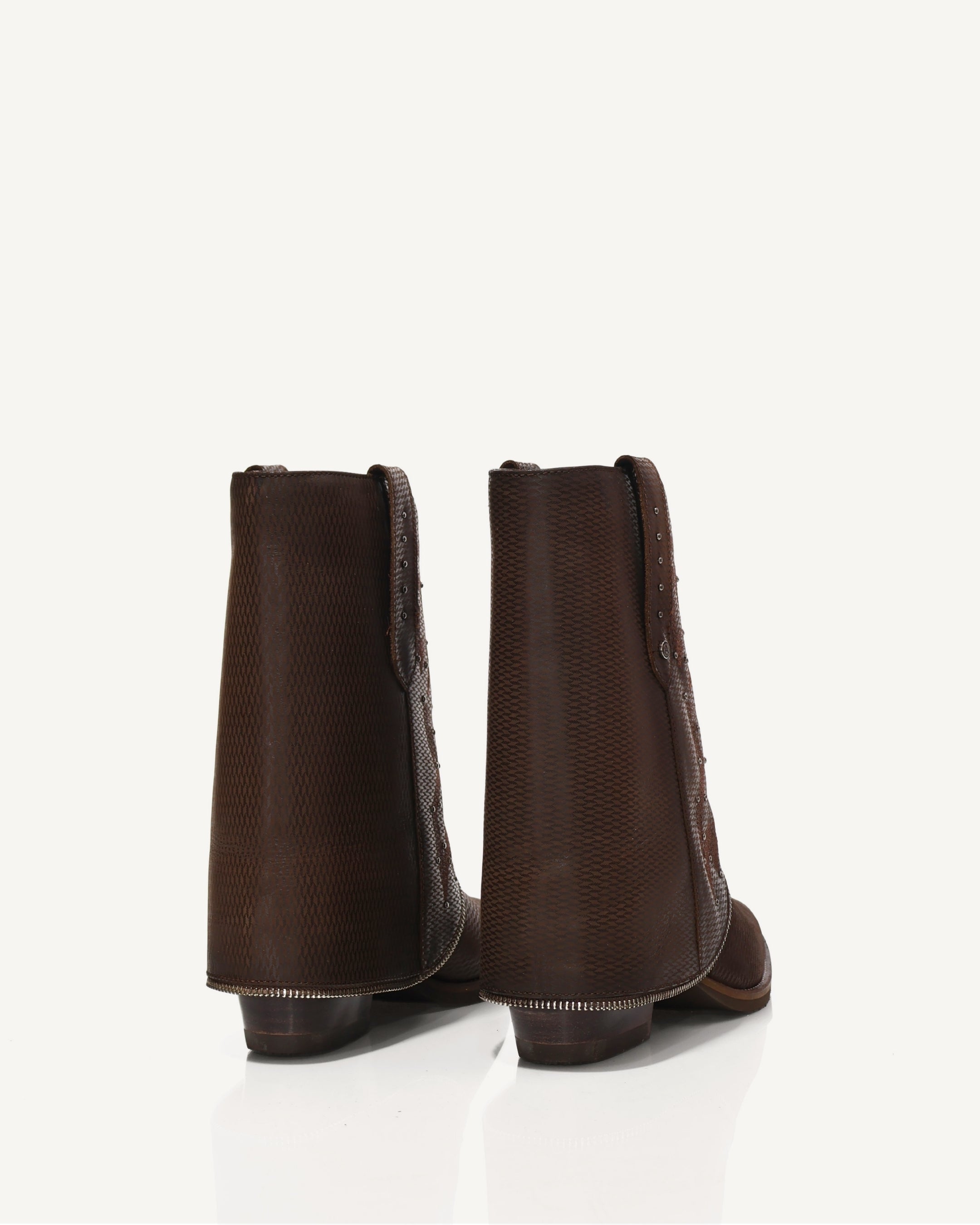 Botas Texanas en Doble Capa de Cuero Catena Café - Antonina