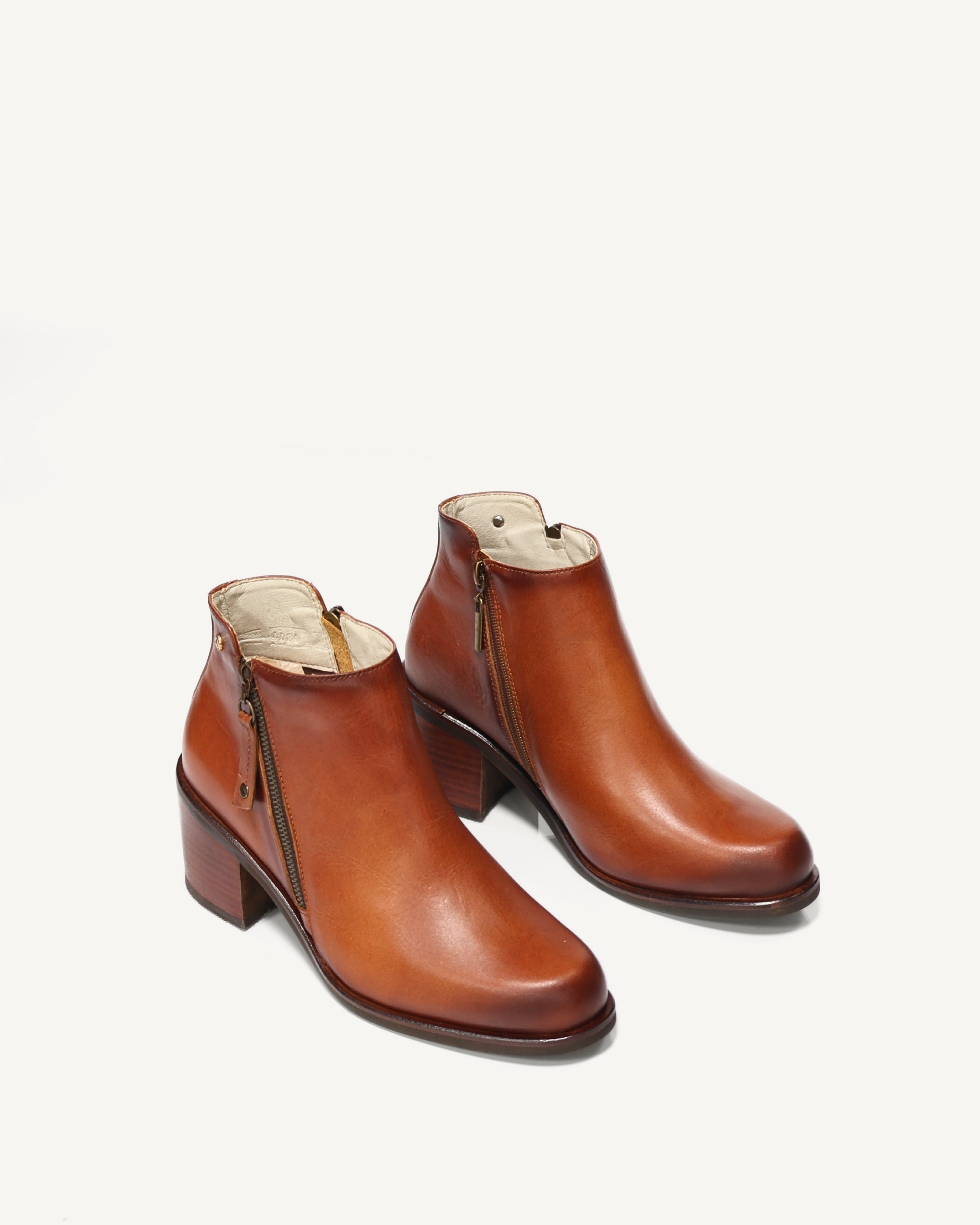 Botines en Cuero Indiana Miel