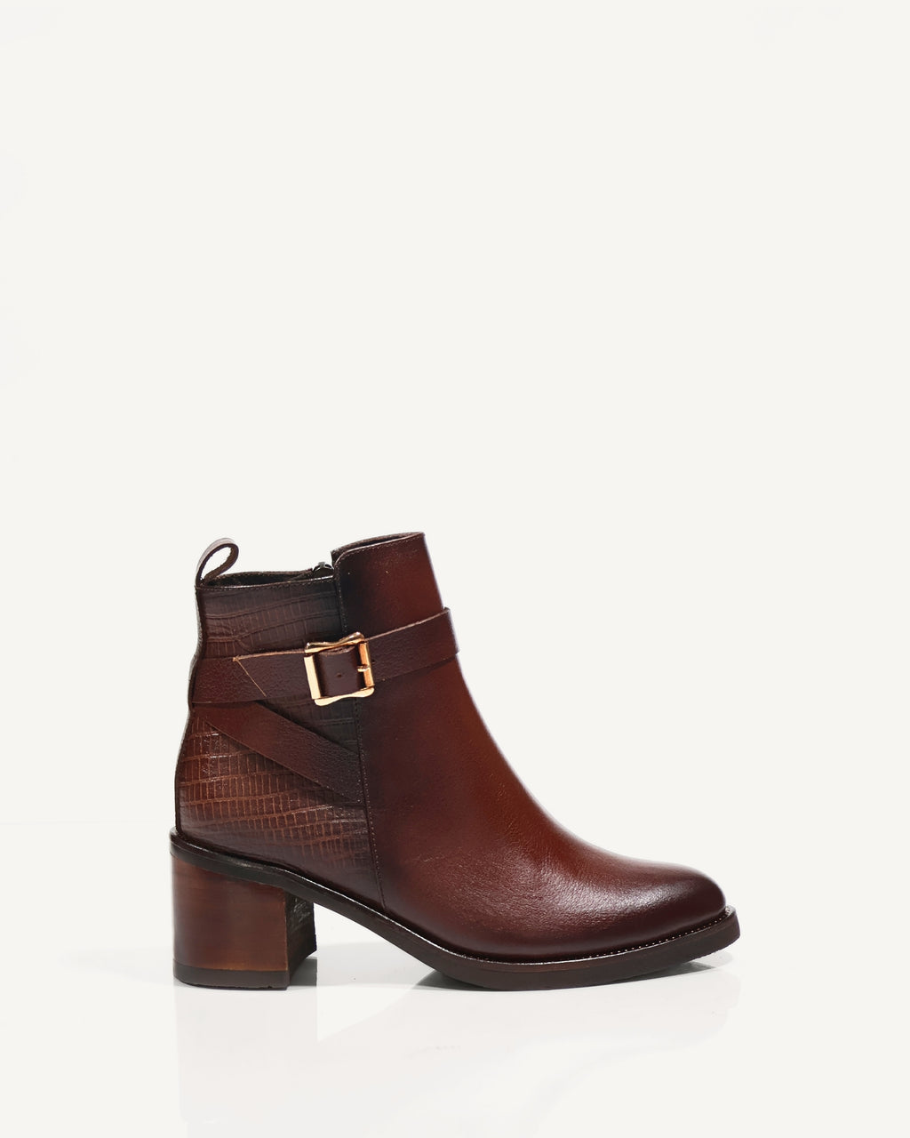 Botines en Cuero Julia Coñac - Antonina
