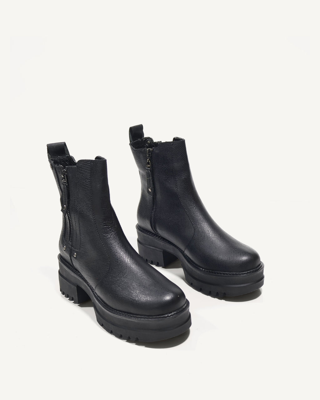 Botines en Cuero Livepool Negro - Antonina