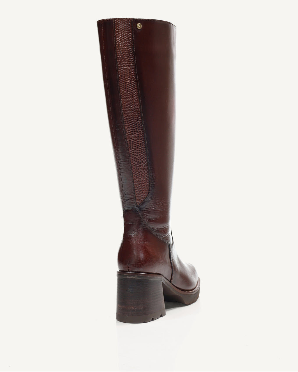 Botas Caña Larga en Cuero Londres Coñac - Antonina