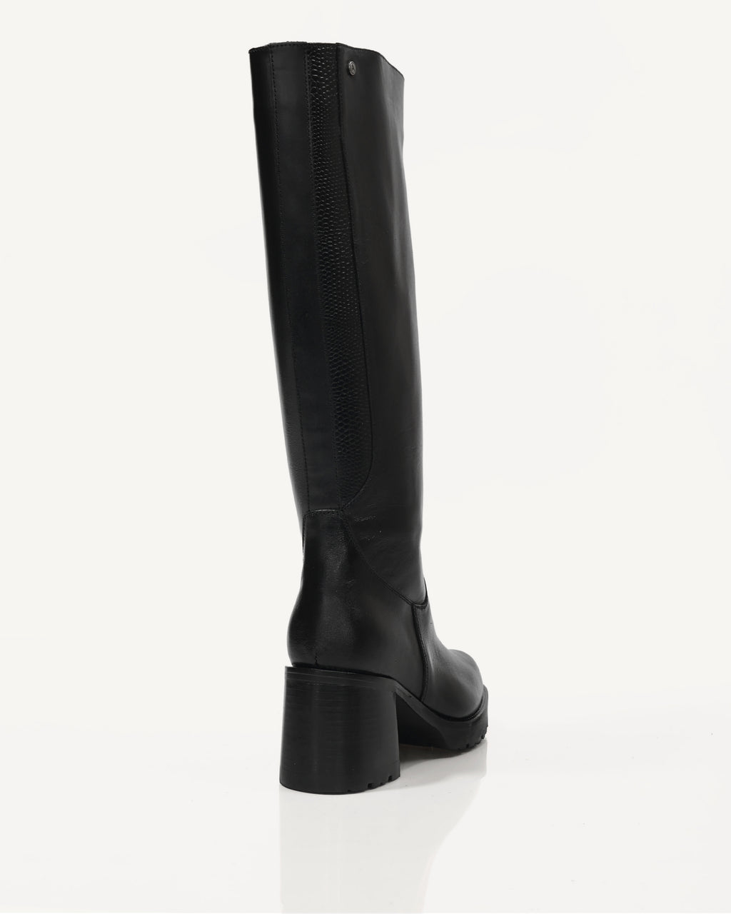 Botas Caña Larga en Cuero Londres Negro - Antonina