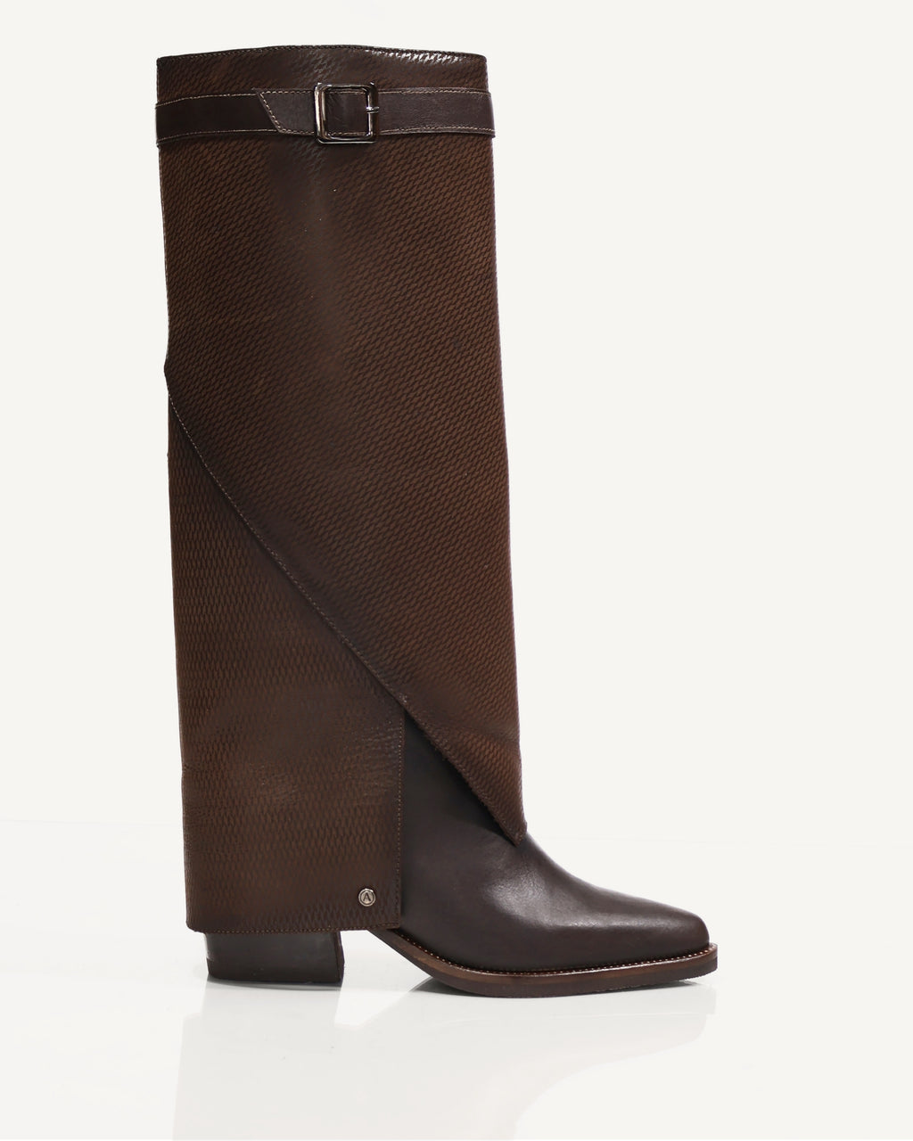 Botas Caña Alta con Doble Capa de Cuero Marais Café - Antonina