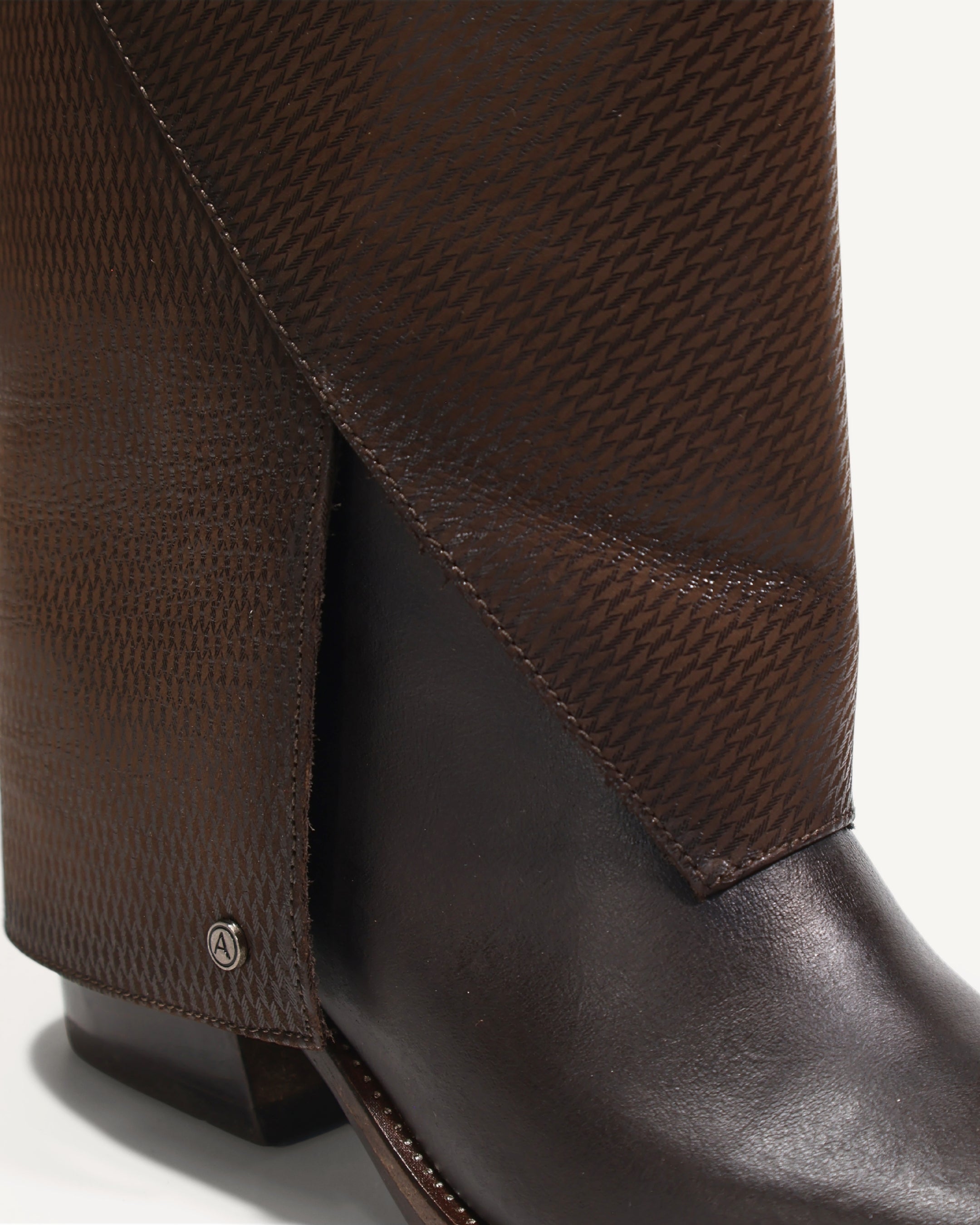 Botas Caña Alta con Doble Capa de Cuero Marais Café - Antonina