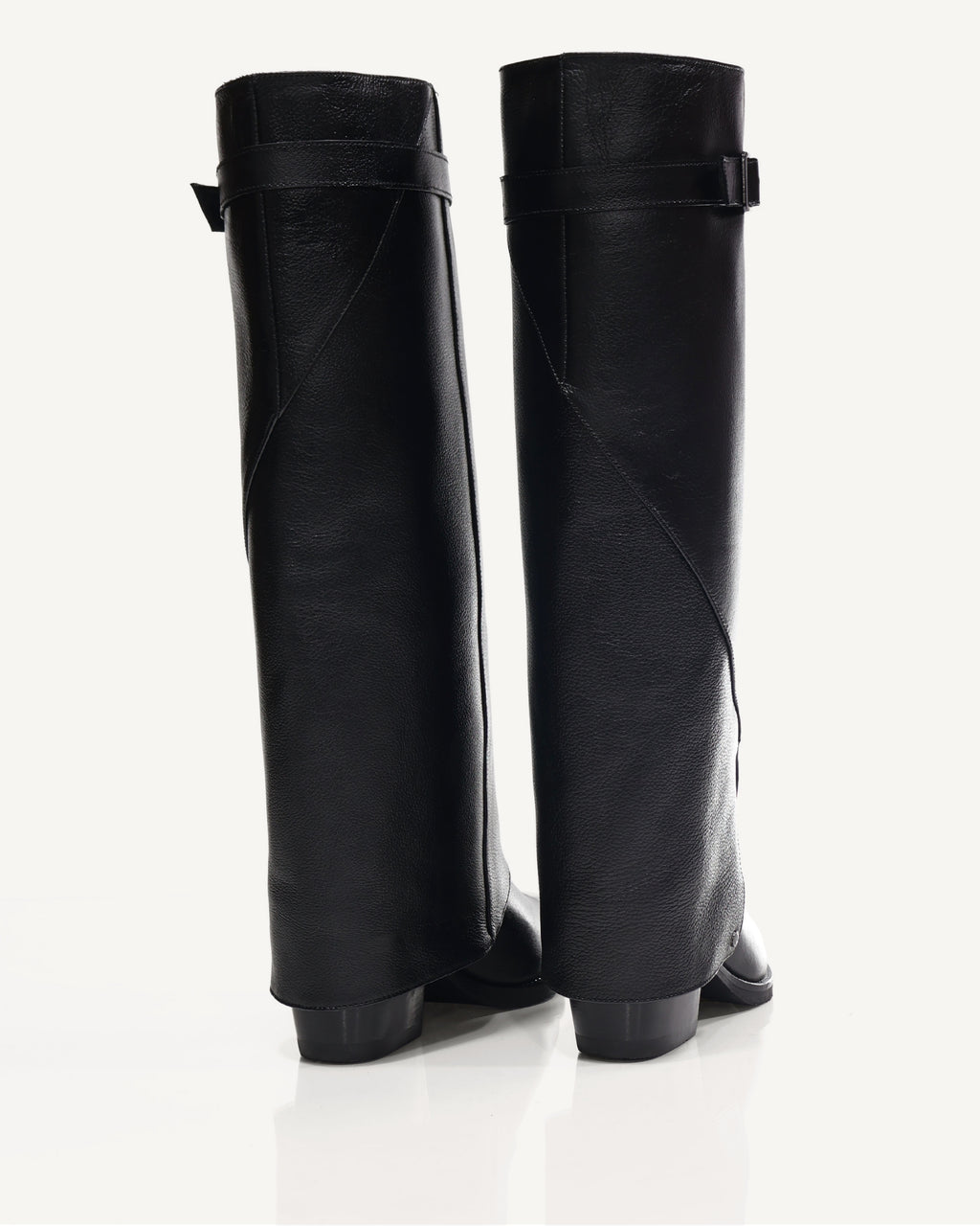 Botas Caña Alta con Doble Capa de Cuero Marais Negro - Antonina