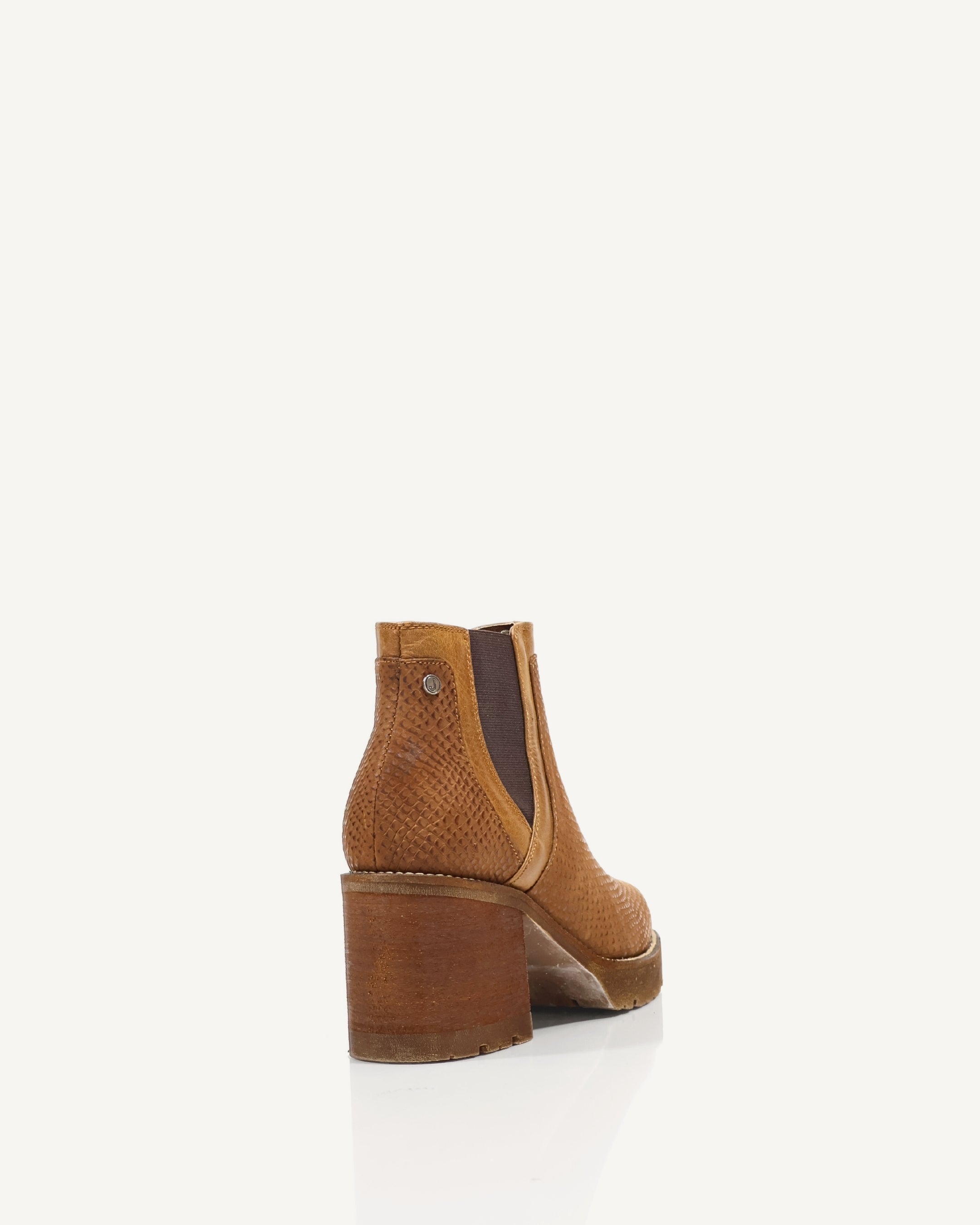 Botines en Cuero Texturizado con Resorte Pier Miel - Antonina