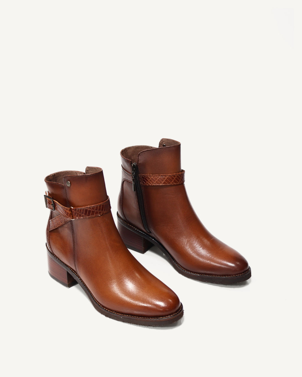 Botines en Cuero Pontevedra Miel - Antonina