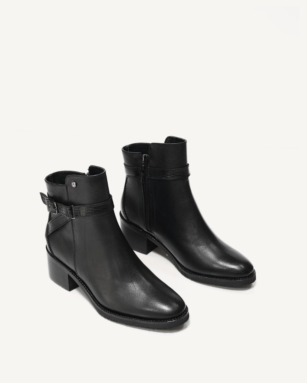 Botines en Cuero Pontevedra Negro - Antonina