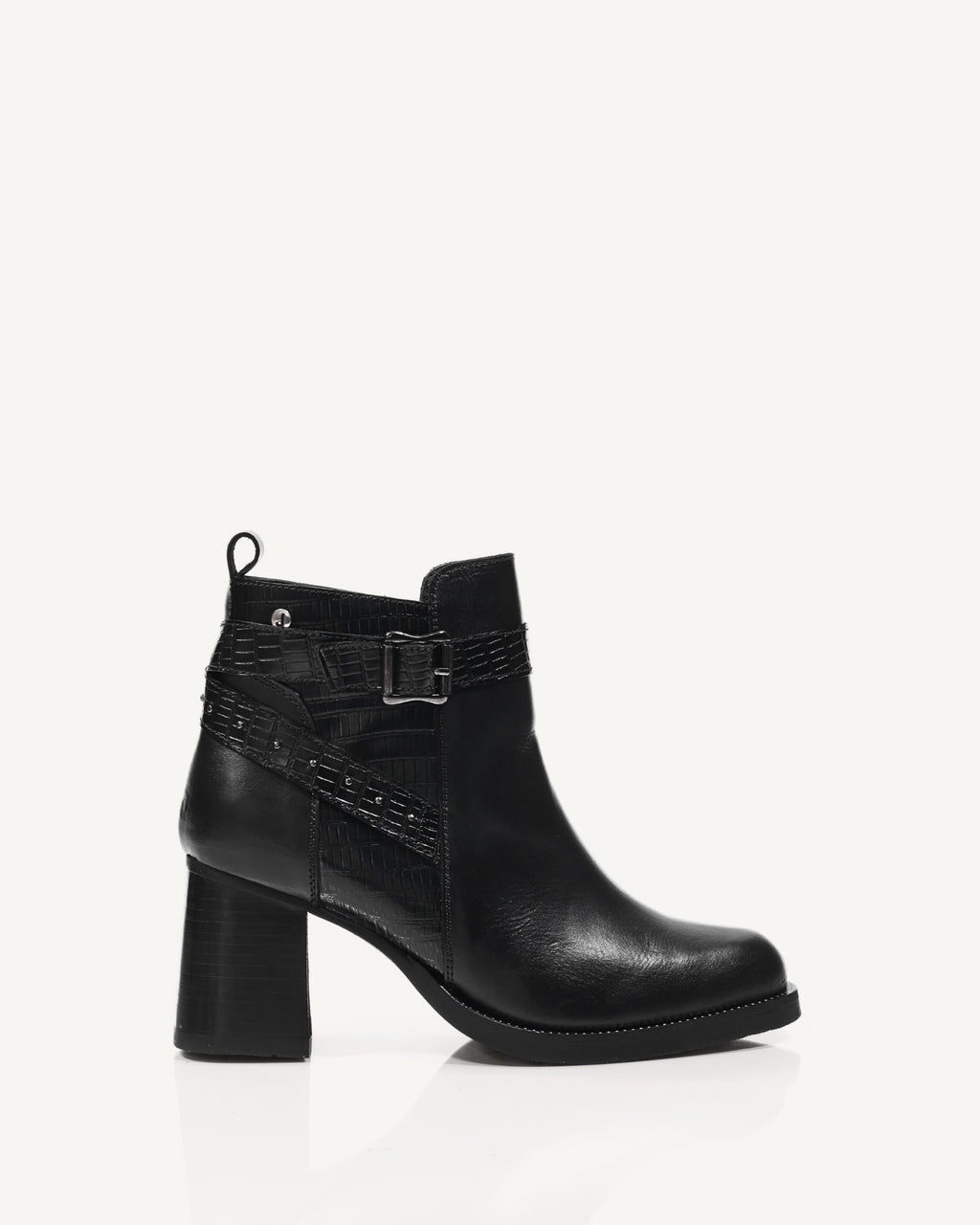 Botines en Cuero Victoria Negro - Antonina