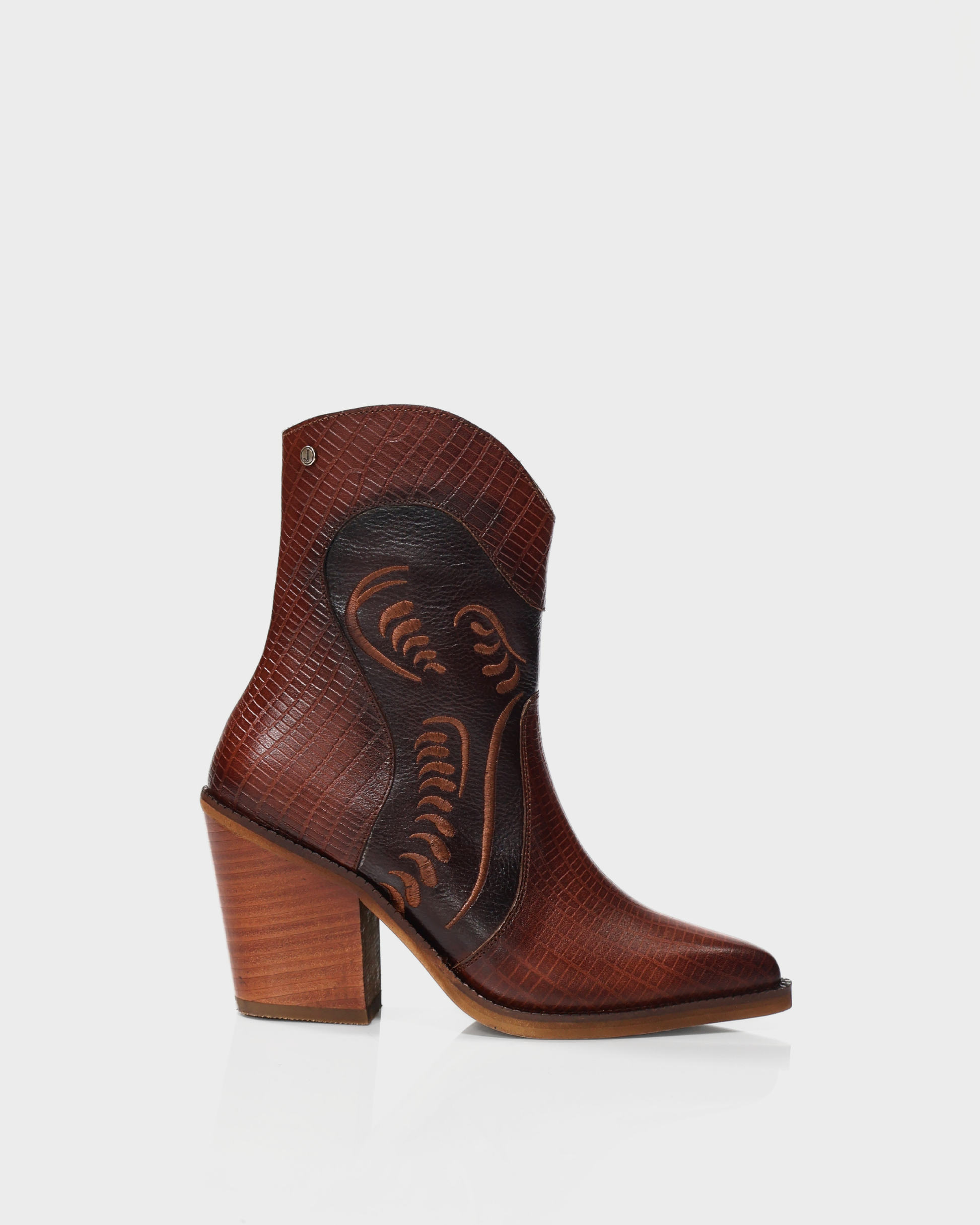 Botines Texanos en Cuero Villanueva Coñac