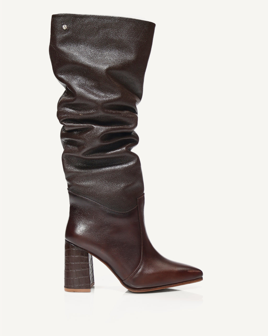 Botas Cosacas Caña Alta en Cuero Oriana Café - Antonina