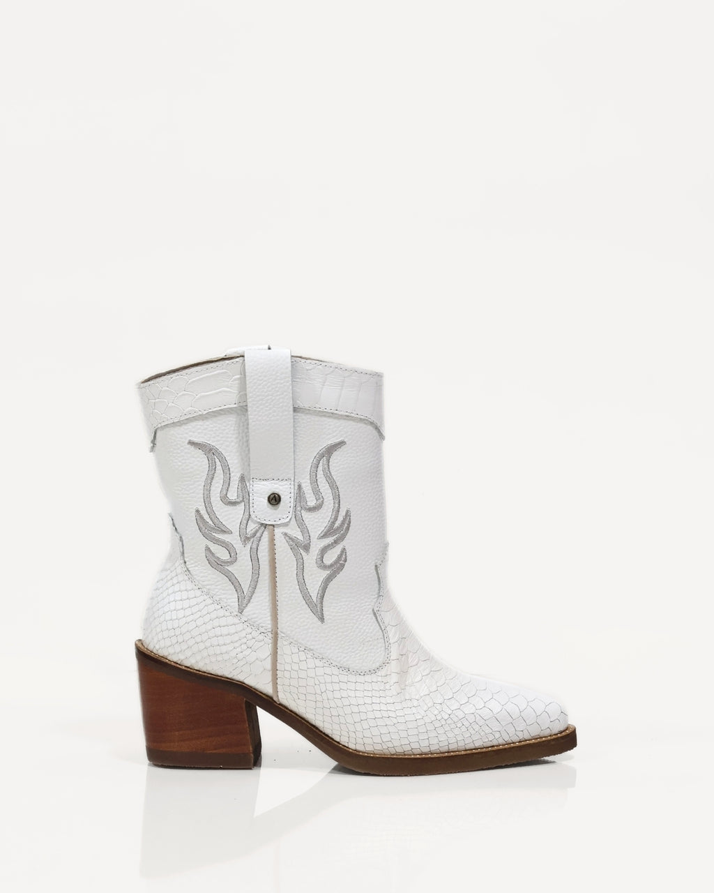 Botas Texanas en Cuero Texa Blanco - Antonina
