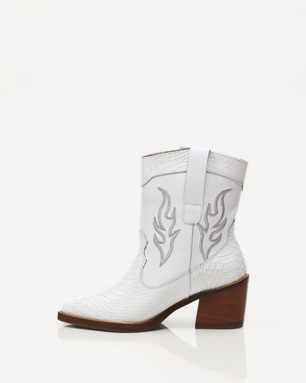 Botas Texanas en Cuero Texa Blanco - Antonina