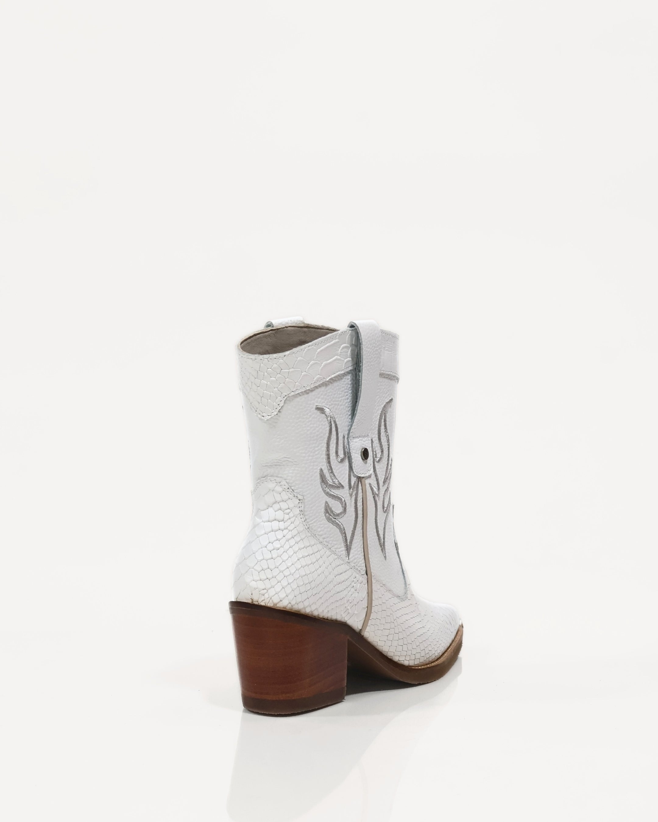 Botas Texanas en Cuero Texa Blanco - Antonina