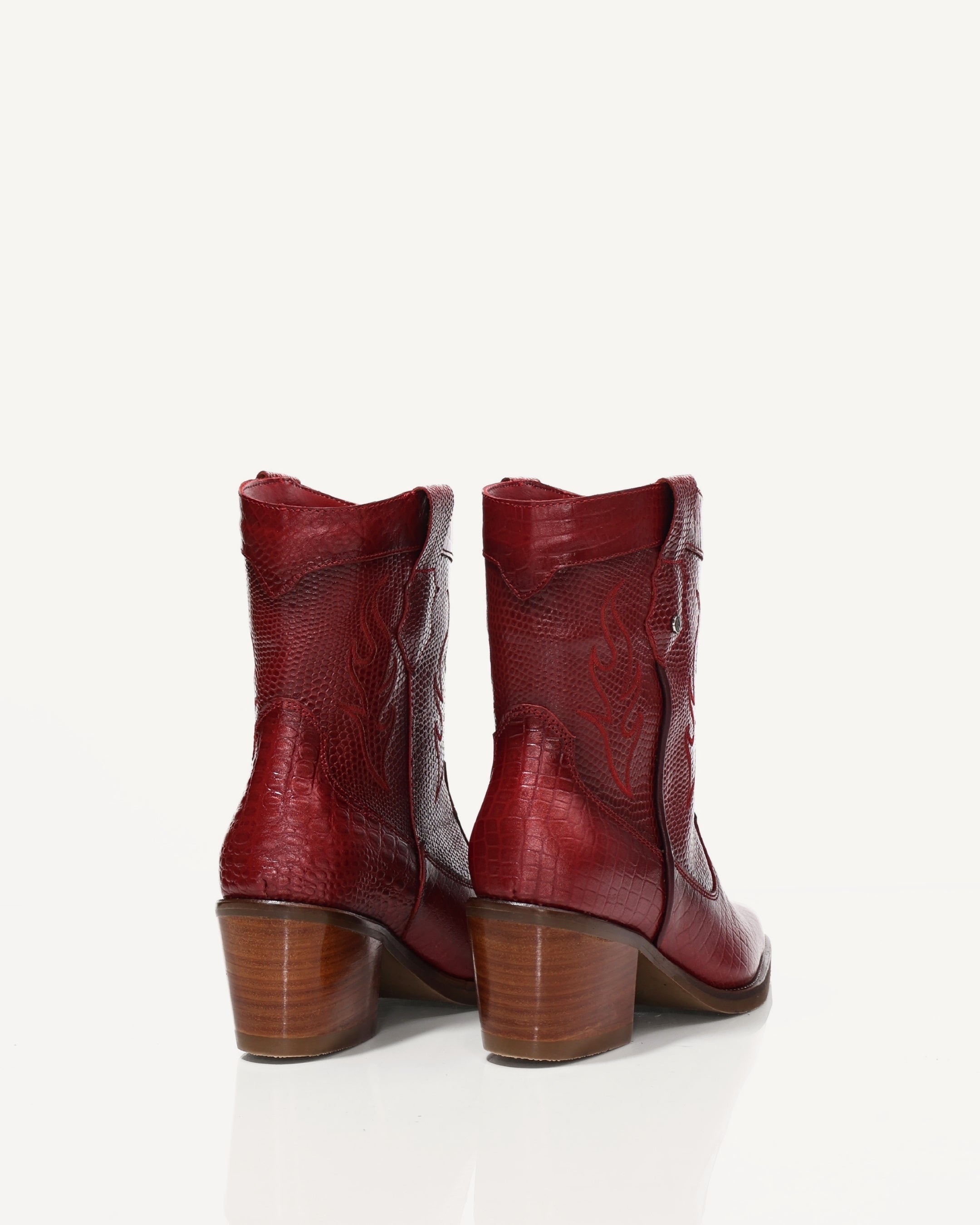 Botas Texanas en Cuero Texa Cherry - Antonina