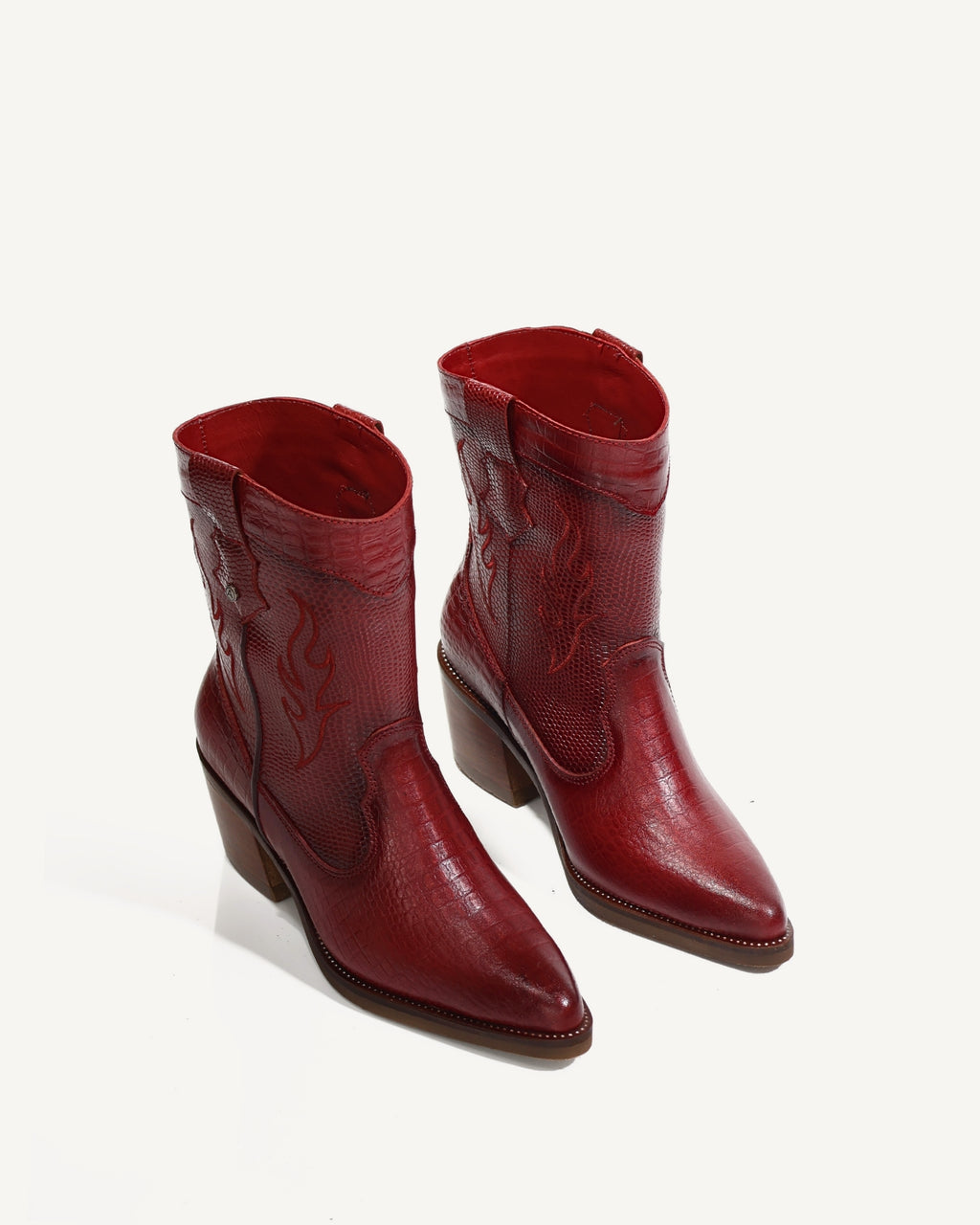Botas Texanas en Cuero Texa Cherry - Antonina