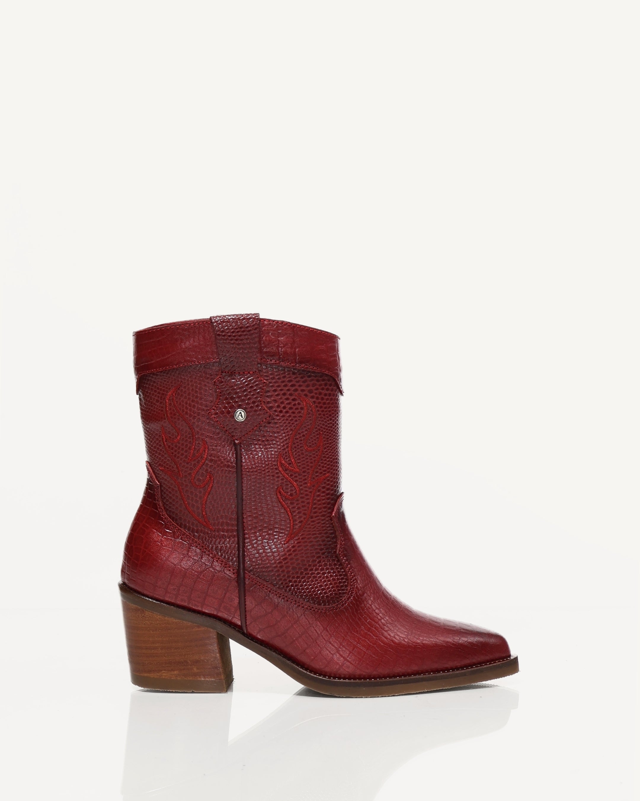 Botas Texanas en Cuero Texa Cherry - Antonina