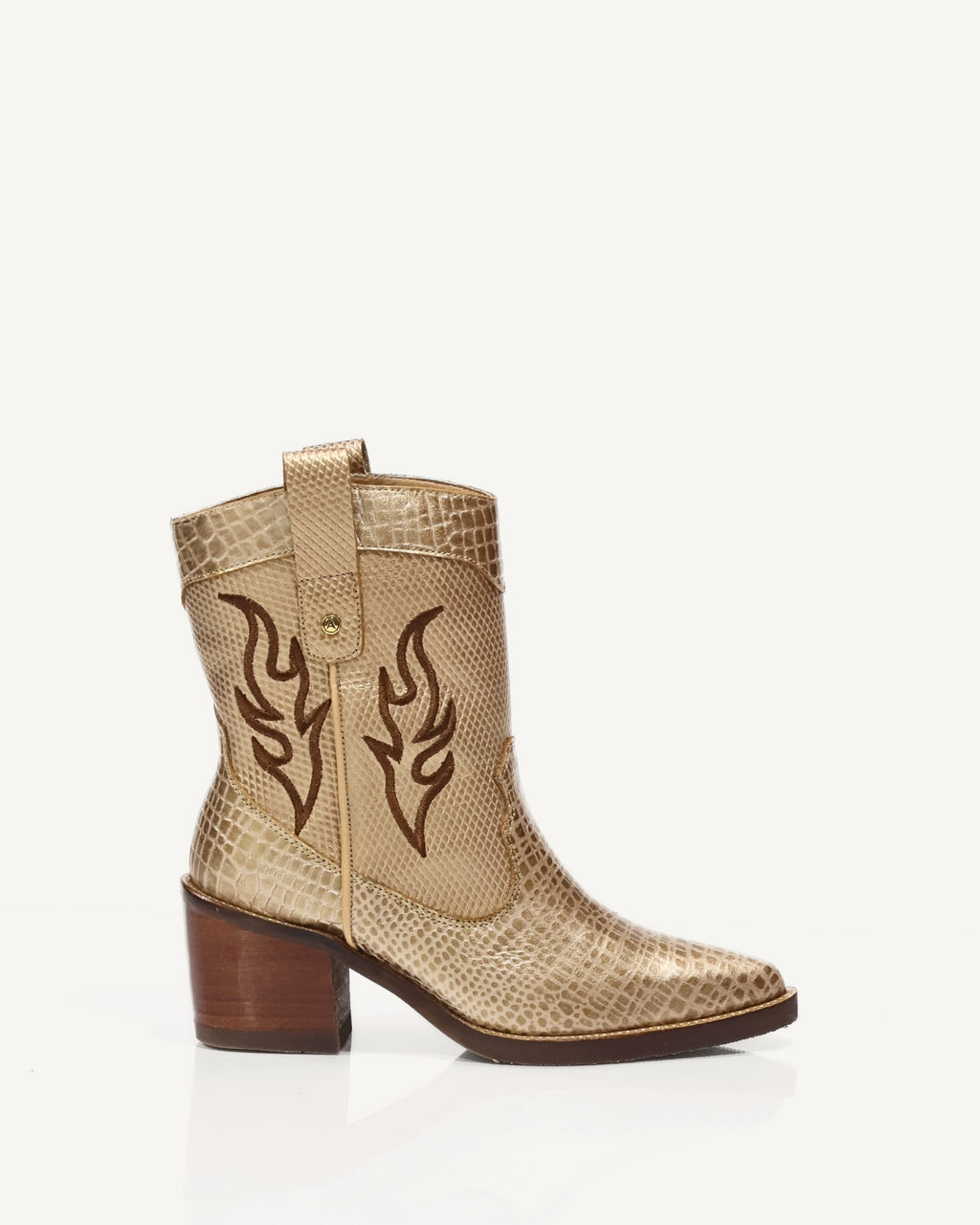 Botas Texanas en Cuero Texa Dorado - Antonina