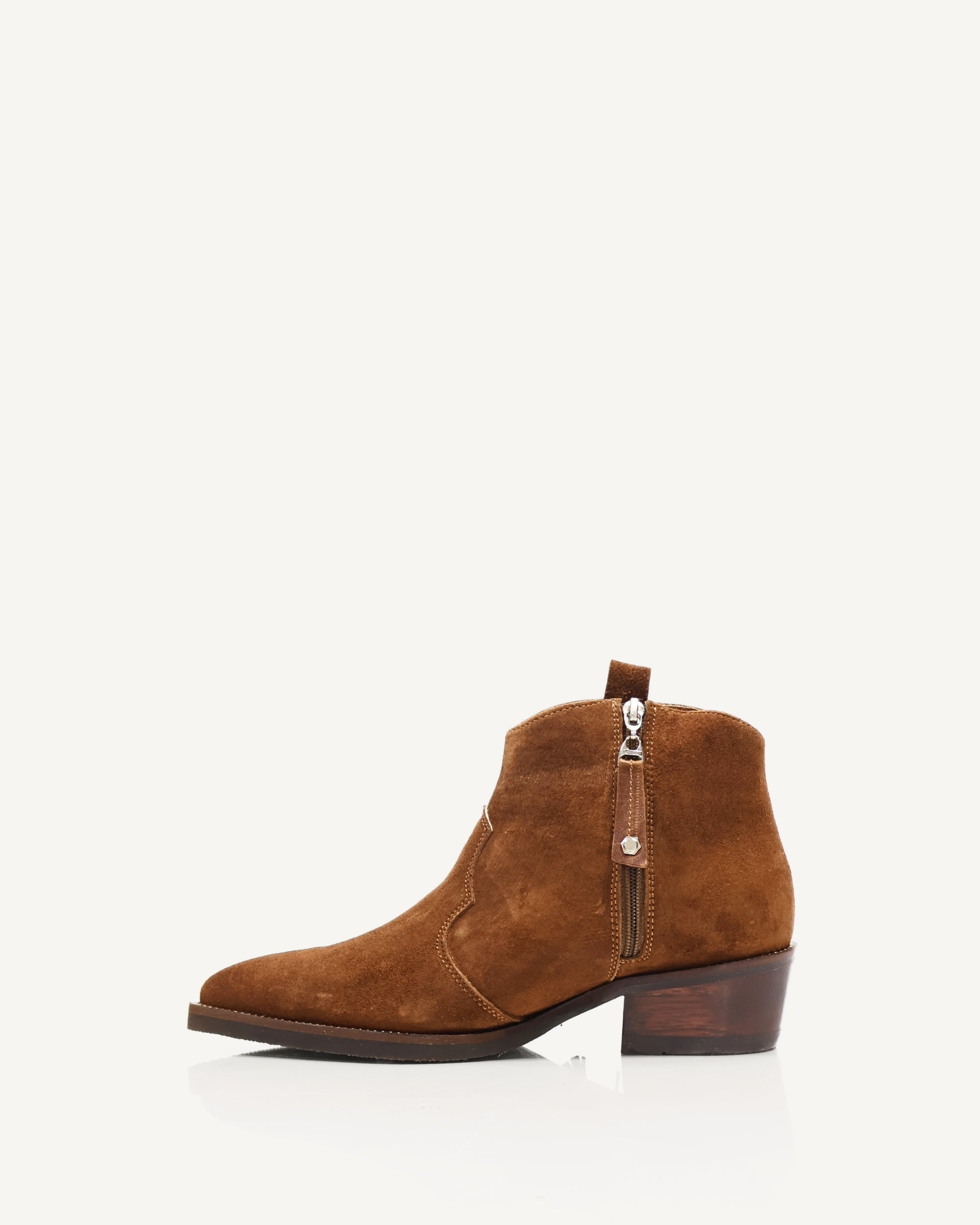 Botines Texanos en Cuero con Flecos Texflecos Miel - Antonina